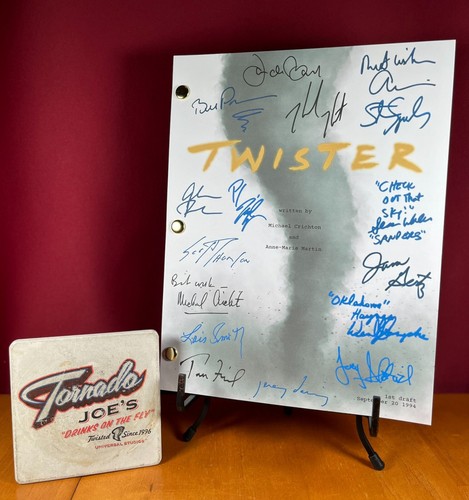 Twister movie script signed - twister, signed-