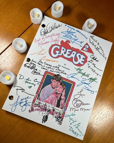 Grease movie script signed - grease,