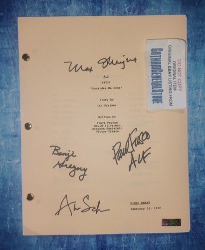 Alf cast signed script - cast,