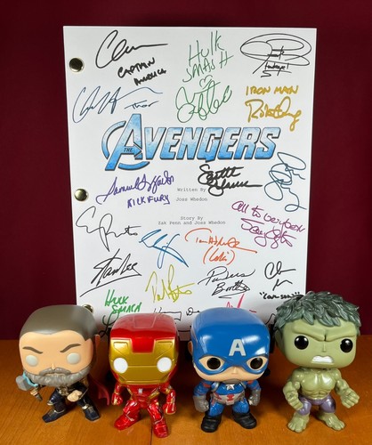 The avengers script signed - script, signed-