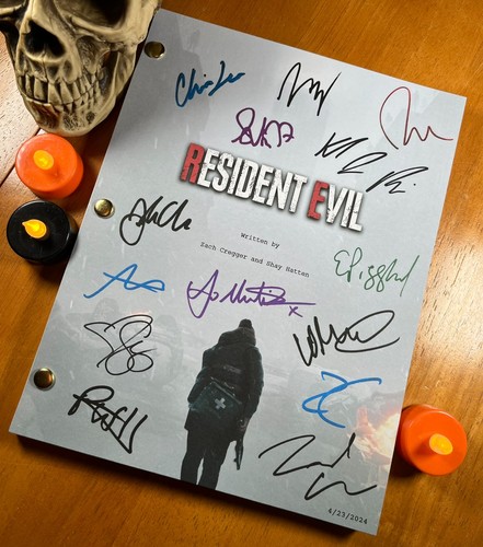 Resident evil script signed - , signed-